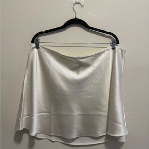 Wild Fable White Satin Mini Skirt